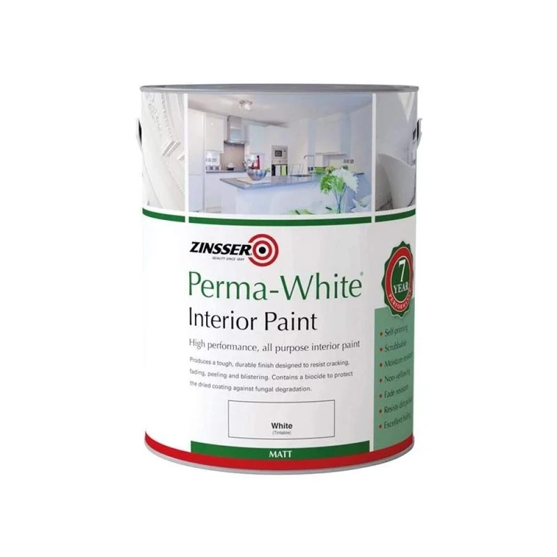 Zinsser Perma - White Matt 2.5 Litre White