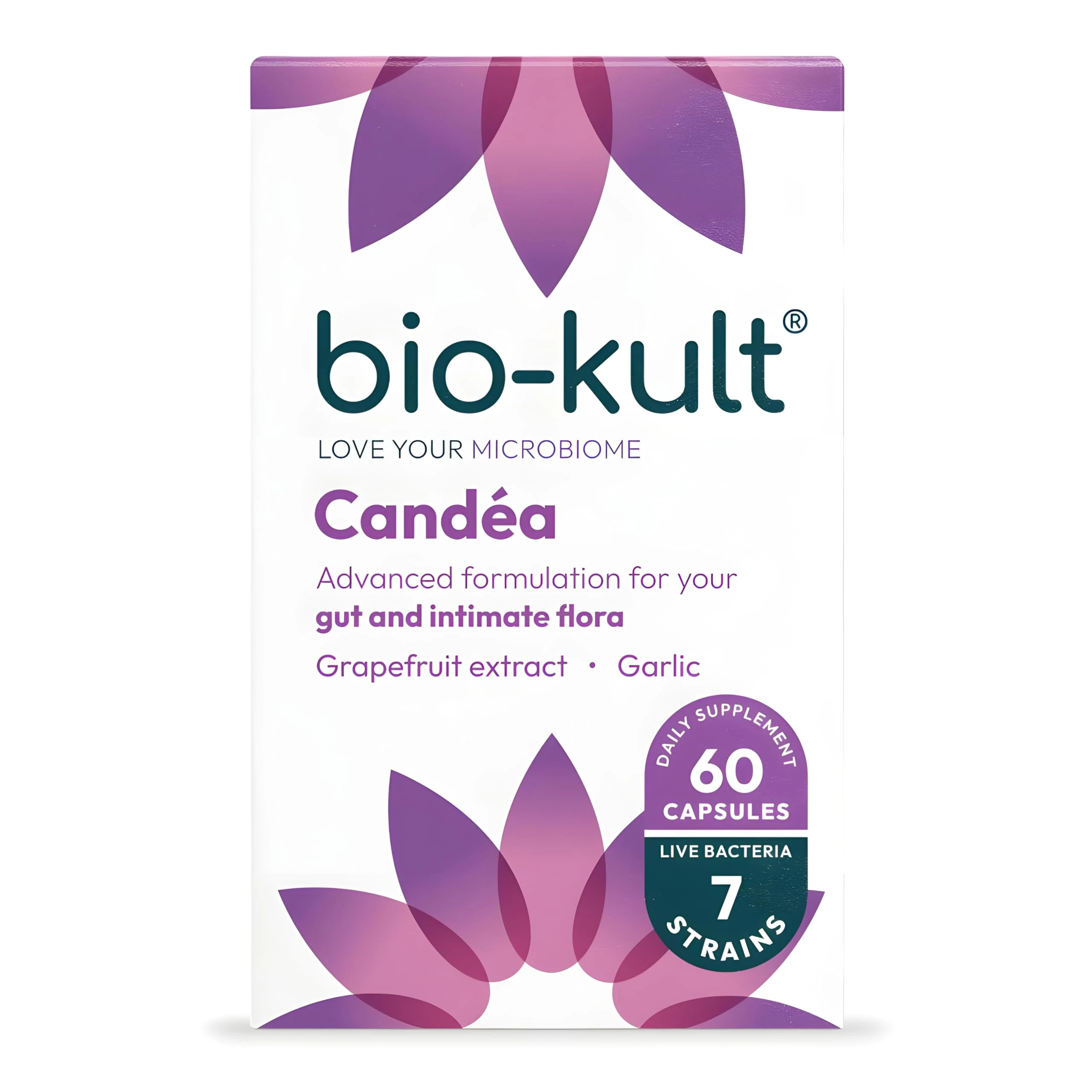 Bio-Kult Candéa Advanced Live Bacterial Formulation for Intimate Flora with Garlic and Grapefruit Extract - 60 Capsules