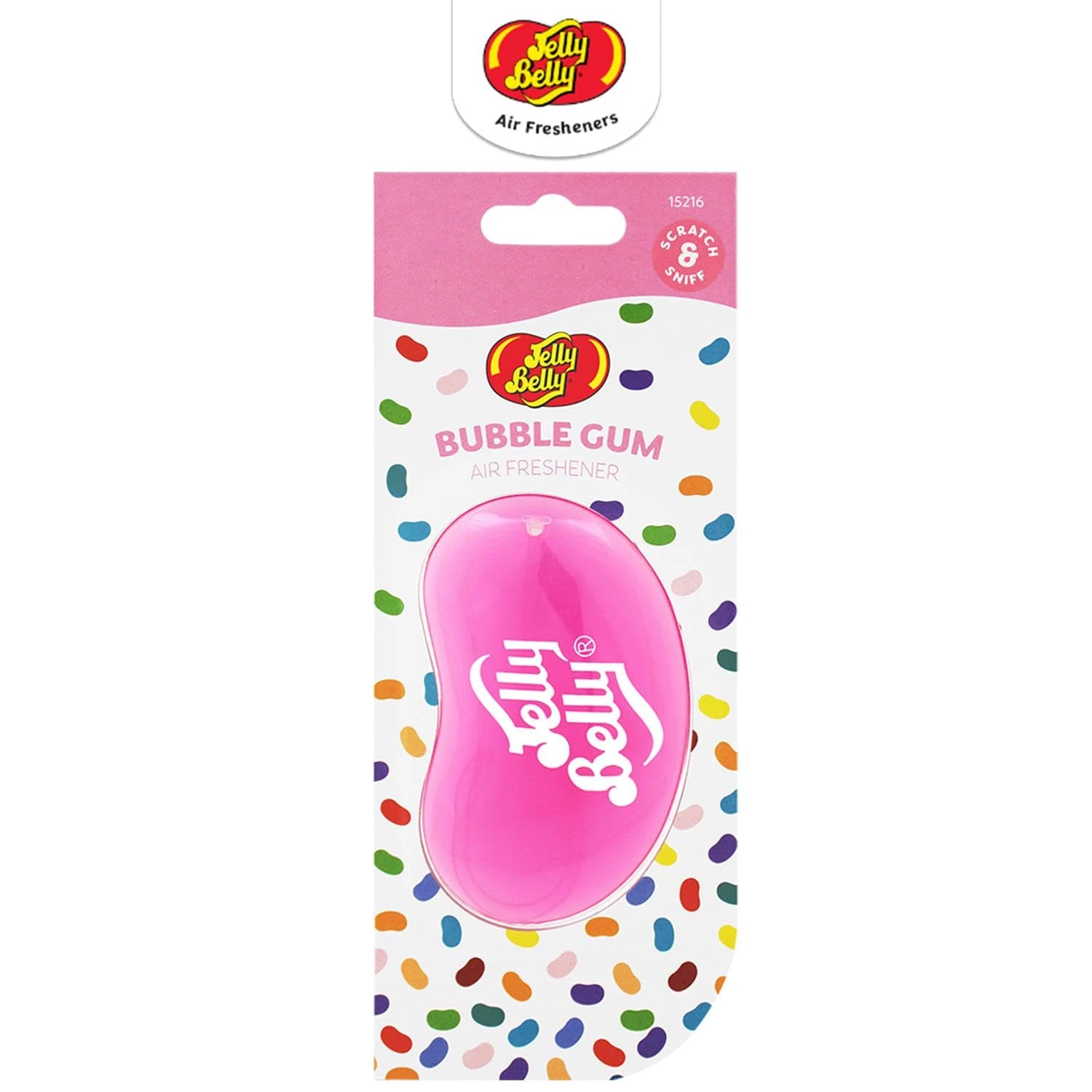 Jelly Belly 15216 3d Jelly Bean Air Freshener - Bubble Gum, Bubblegum