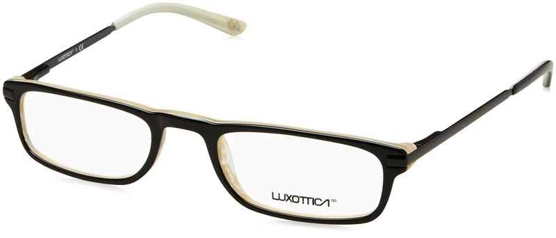 Luxottica 0LU3203, Glasses Frames for Men, Black (top Black on Horn Beige), 50