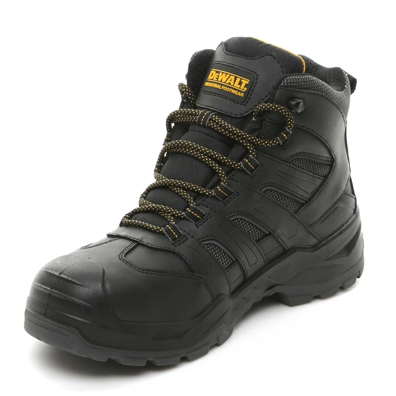 DEWALT Murray Mens Safety Boot Steel Toe Cap Waterproof Leather S7 SR SC FO HRO LG UK Size 12 Black
