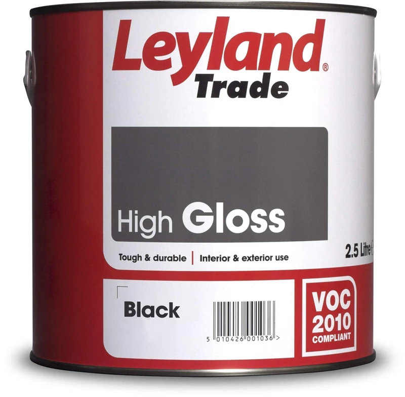 Leyland Trade High Gloss Paint - Black 2.5L