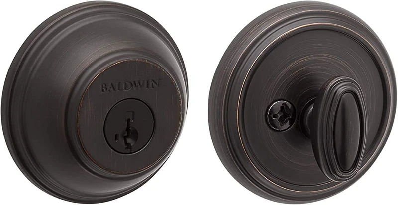 Baldwin 93800-009 Round, Venetian Bronze, Single Cylinder