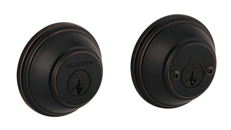 Baldwin Prestige 385 Round Double Cylinder Deadbolt Featuring SmartKey in Venetian Bronze