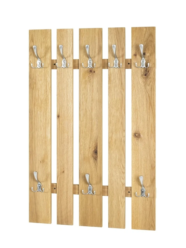 HAKU Möbel Wardrobe Stainless Steel Look, Oak, Genuine Wood Veneer, Mdf, Metal - Size: W 65 cm X H 100 cm X D 9 cm, Style: Modern