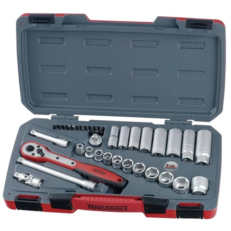 Teng T3835AF T3835 3/8-inch Socket Set A/F Drive (35 Pieces)