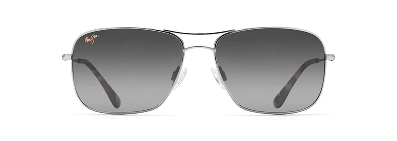 Maui Jim Hookipa Unisex Adult Glasses, silver, 59/17/120