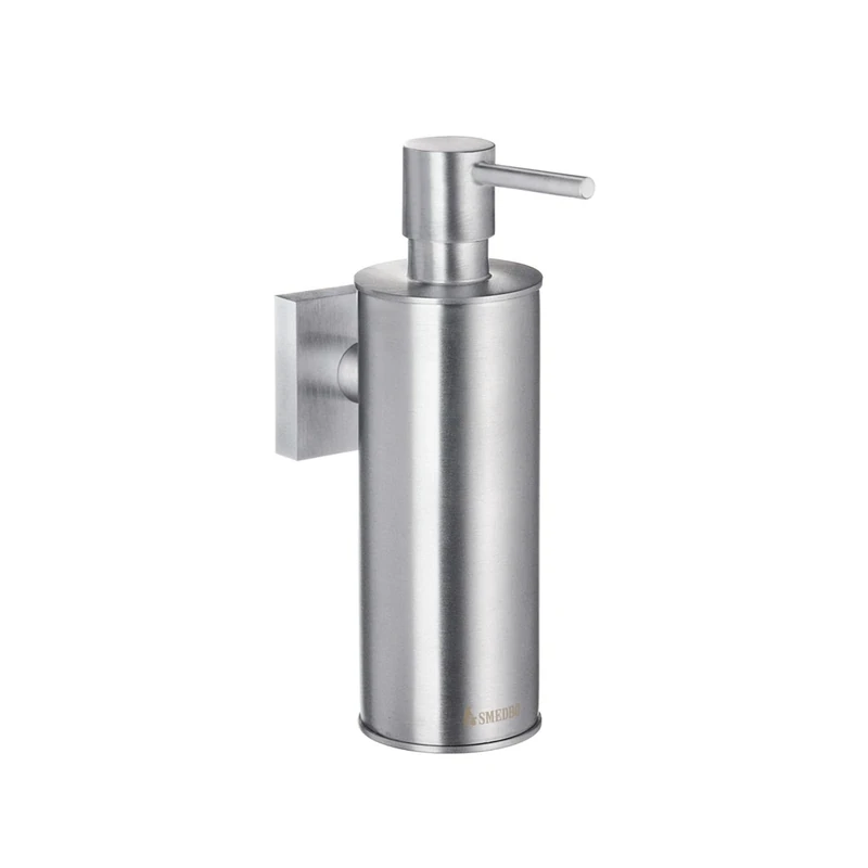 Smedbo House Soap And Lotion Dispenser, Brass, Silver, 12 x 10.5 x 16 cm