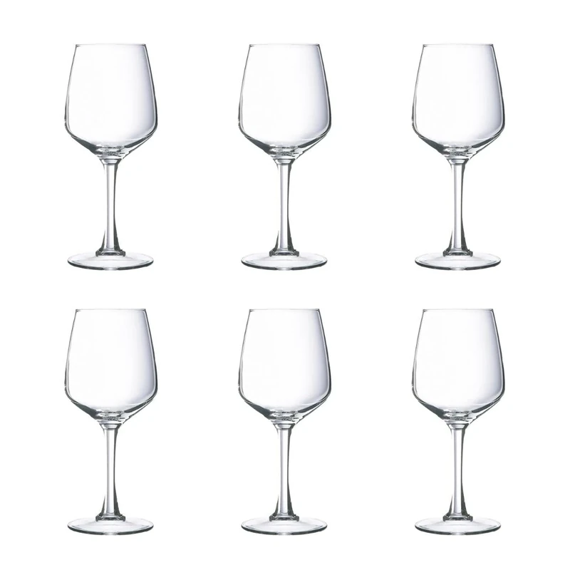 Arcoroc C3570 Lineal Wine Glass, 310mL Capacity, Pack of 6