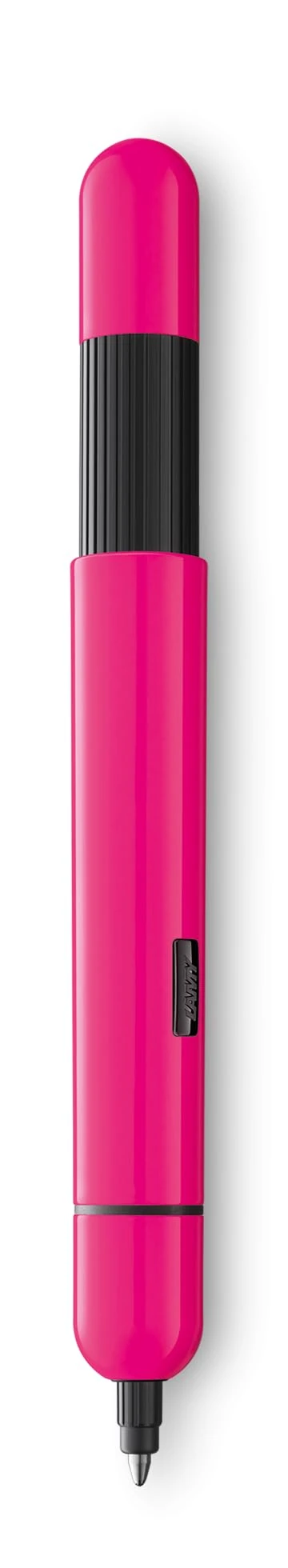 Lamy Pico Ballpoint Pen: Luxury Pocket Pen that Transforms into Full Size Biro, Lacquer Finish, Includes Double Push Mechanism & Refill - Writing Pens for Journaling & Office Supplies (Neon Pink)
