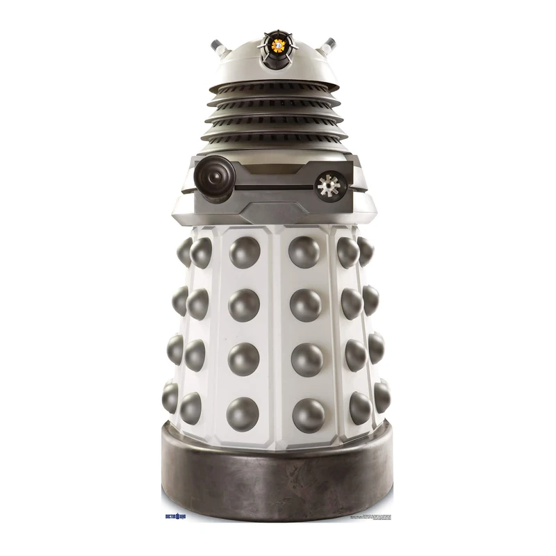 Star Cutouts SC200 Doctor Who Supreme Dalek White Lifesize Cardboard Cutout – Rare Dalek Variant Display, Ultimate Whovian Collector Piece