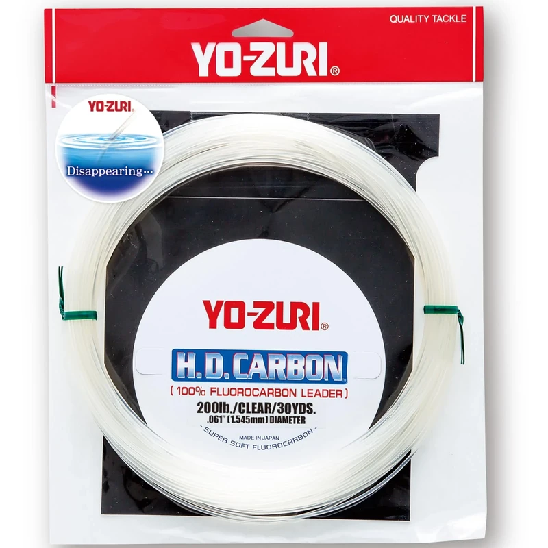 Yo-Zuri H.D. Carbon Fluorocarbon Leader Line, Clear, 200-Pound/30-Yard