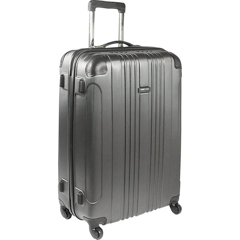 Kenneth Cole REACTION Out of Bounds Lightweight Hardshell 4-Wheel Spinner Luggage, Charcoal, 28-Inch Checked, Out of Bounds - Image 1