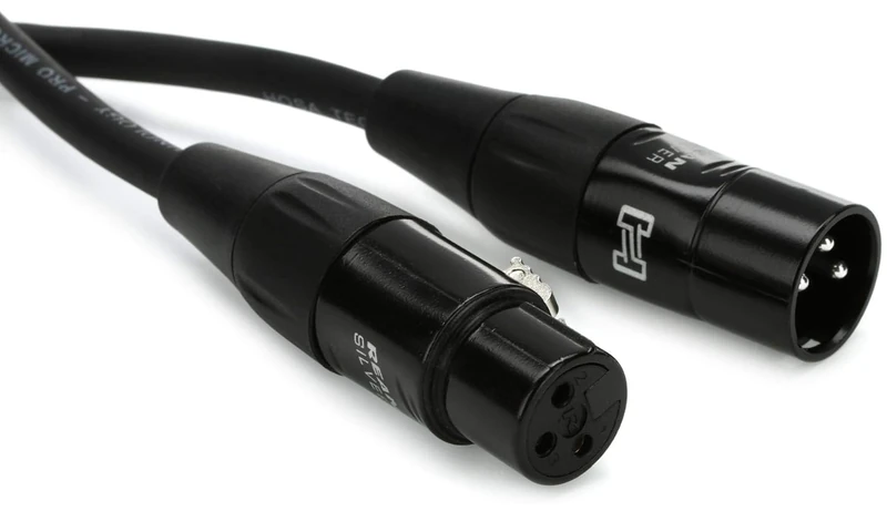 Hosa HMIC-025 REAN XLR3F to XLR3M Pro Microphone Cable, 25 feet