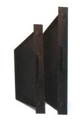 FIREFIX AK5010 Ash Tray with Handle, Conical, Steel, Black, Height 40 mm for Grate No. 4010/H, 430/300 x 300 mm (Width x Depth), Medium-Sized