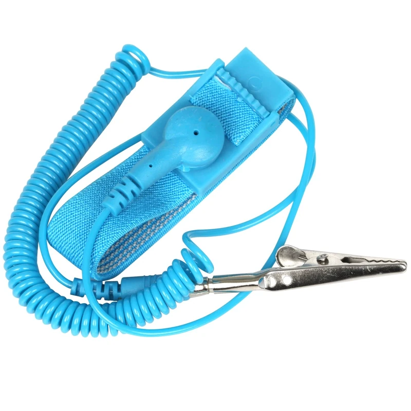 Anti Static Wristband Wrist Strap Band ESD Discharge, With Grounding Wire and Alligator Clips, Ground Yourself to Prevent Build Up of Static Electricity - By TRIXES