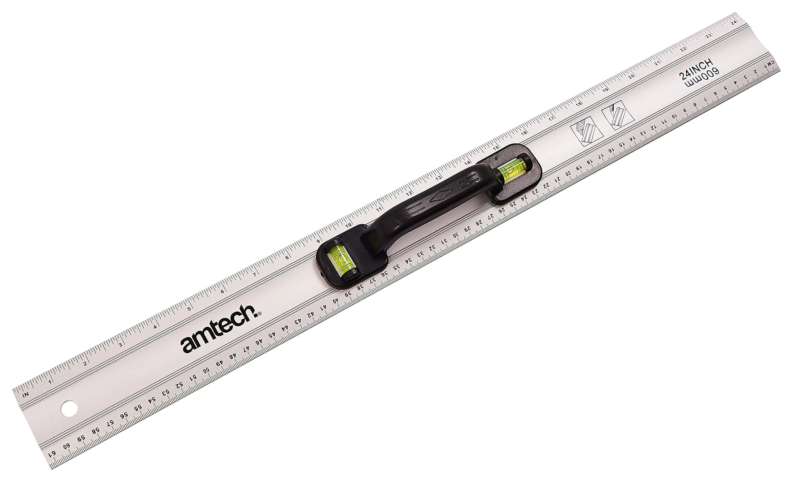 Amtech P4035 600mm (24") Rule with spirit level