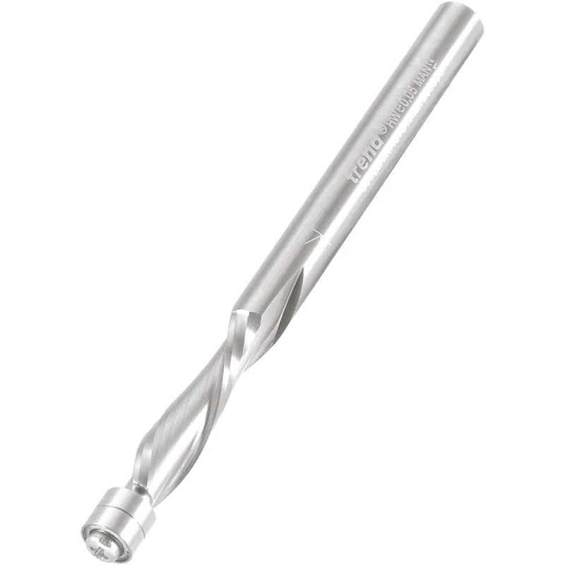 Trend Professional Guided Spiral Down-Cut Router Cutter, 1/4 Inch Shank, 6.3mm Cut Diameter & 25.4mm Cut Length, Solid Tungsten Carbide, S64/2LHX1/4STC
