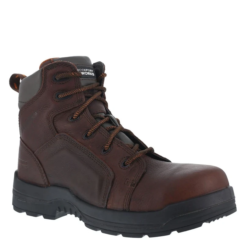 Rockport Work Men's RK6640 Work Boot,Brown Leather,7 W US