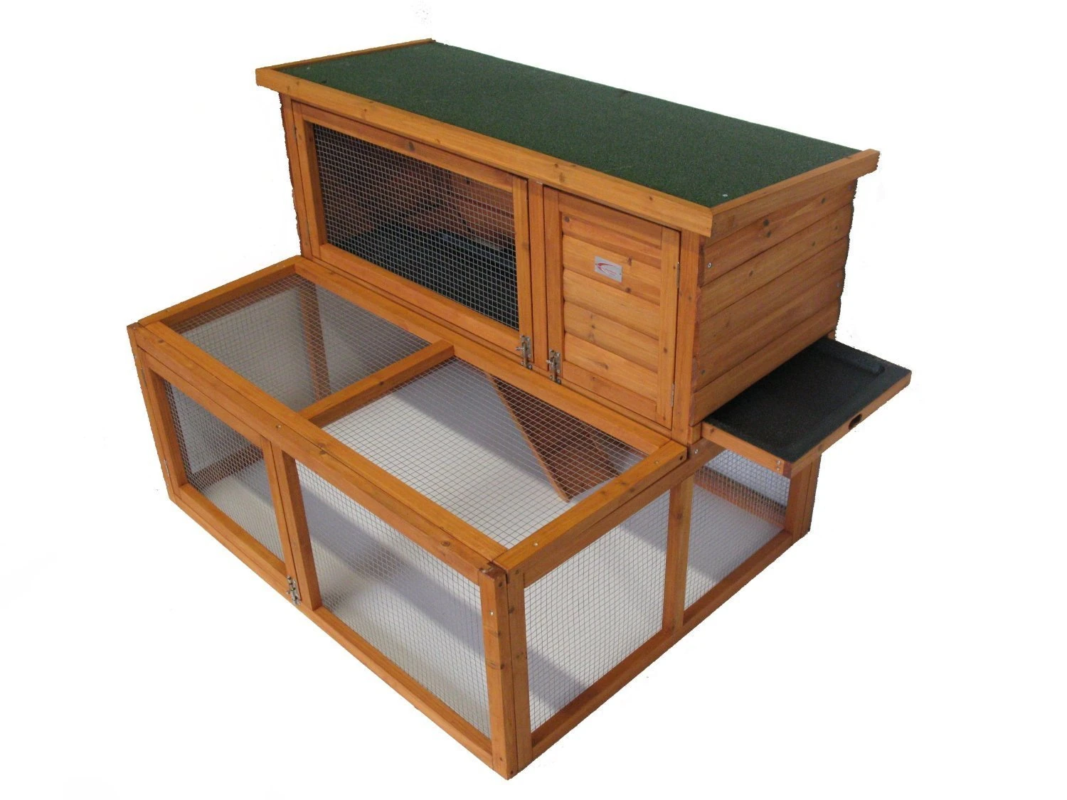 BUNNY BUSINESS Drop Hutch and Run Rabbit/Guinea Hutches, 4 ft