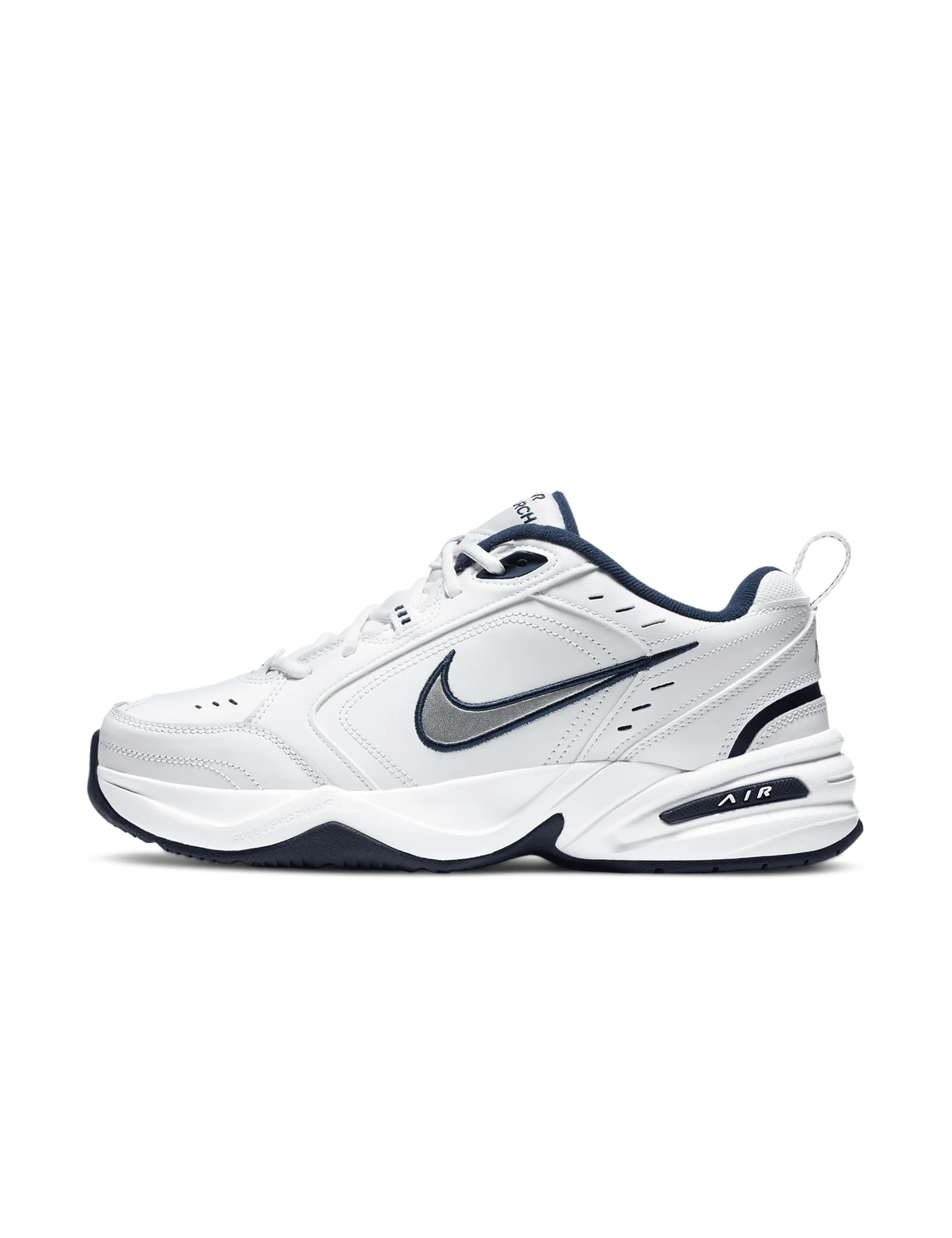Nike Air Monarch Iv, Men's Gymnastics Gymnastics Shoes, White Midnight Navy Metallic Silver, 6 UK (39 EU)