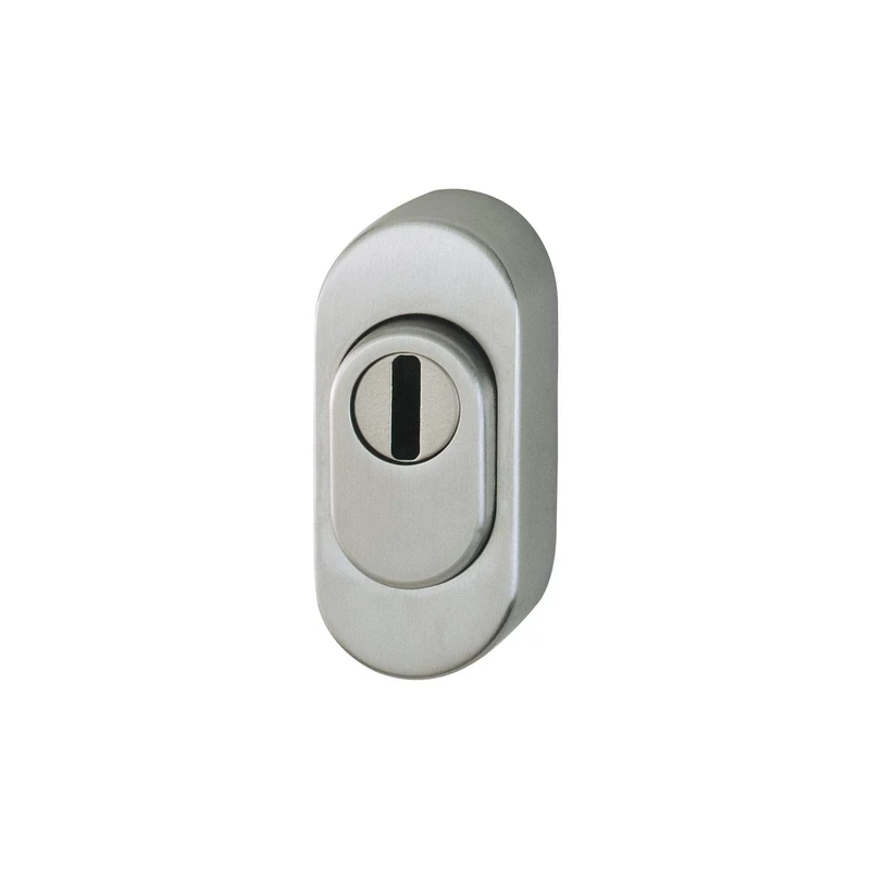 HOPPE 2159082 SH Cylinder Rosette Outside Oval with Core Pull Protection Matte Stainless Steel - Image 1
