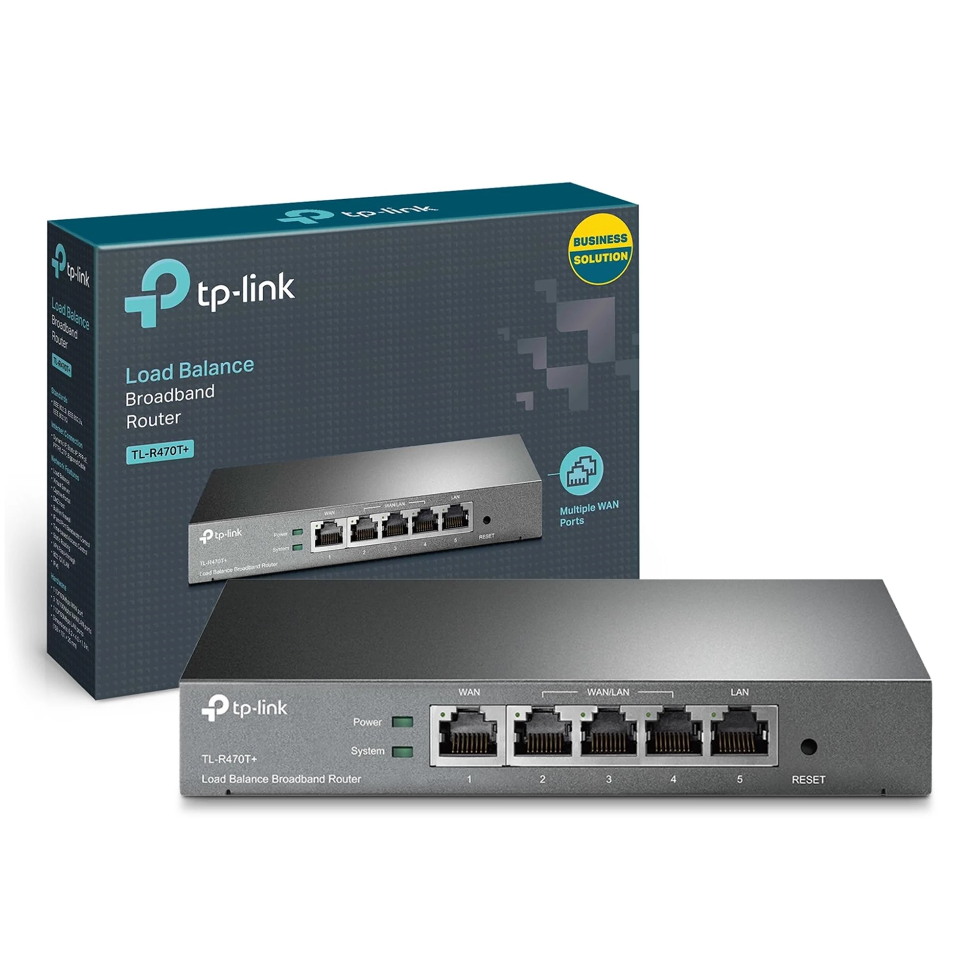 TP-Link Load Balance Broadband Router,10/100M WAN Ports, Abundant Security Features, With Lightning Protection(TL-R470T+)