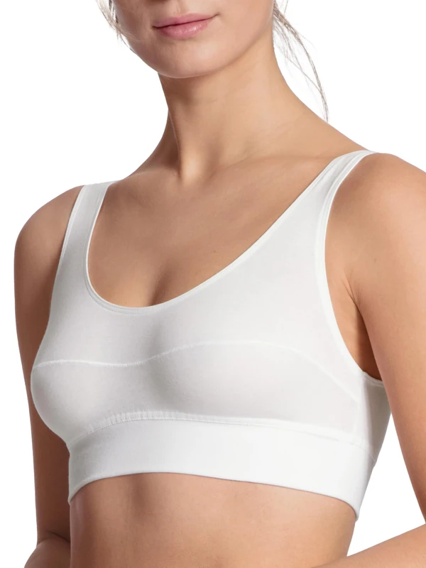 Calida Women's Bustier Elastic , White (White 001) , M