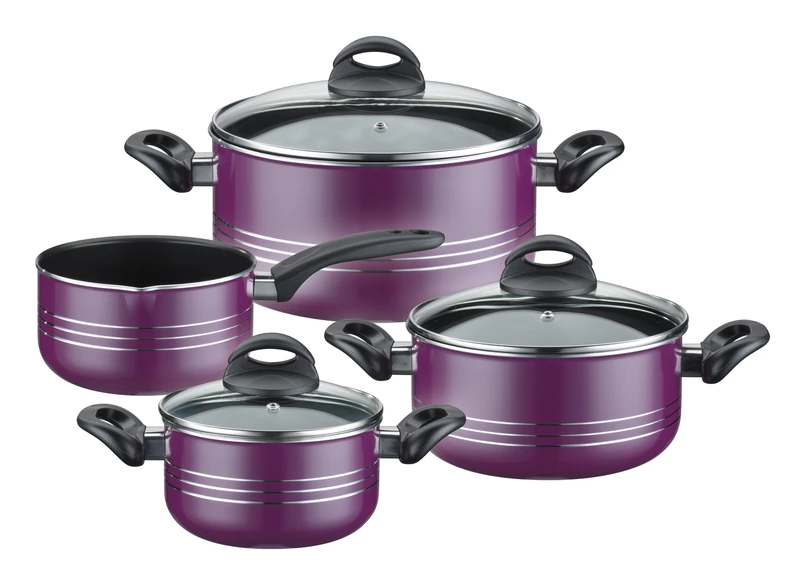 GSW Milano Color 158107 4-Piece Cookware Set, Purple