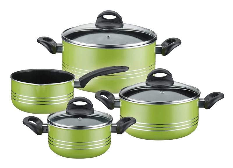 GSW Milano Color 158053 4-Piece Cookware Set, Green