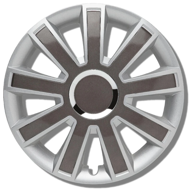 ALBRECHT automotive 49366 Car Wheel Trims Flash II 16 " inches, 1 Set of 4 Units, Silver/Grey