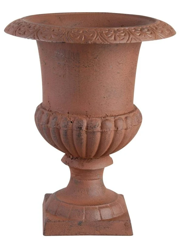 Esschert design XH61-AR 43 x 31 x 31cm 45cm High Cast Iron French Urn - Brown