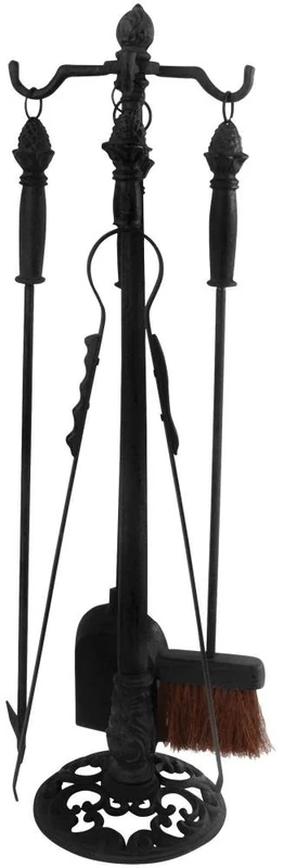 Esschert Ff70B 79 x 22 x 22cm Fire Place Toolstand Cast-Iron (4 Pieces) - Black