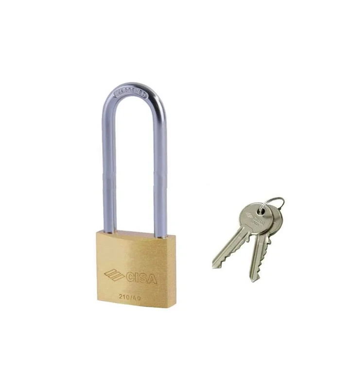 Padlock Brass mm.30 Extra Long Shackle 22011 Cisa [Cisa]