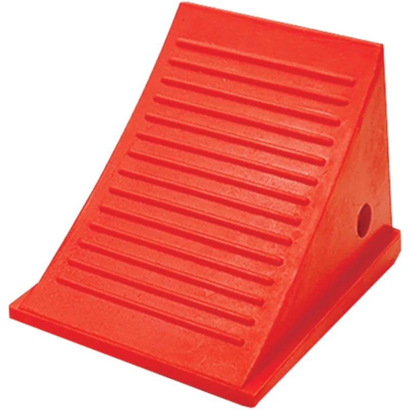 Roadblock UC1500-4.5 Impact-Absorbing Urethane Industrial Wheel Chock, Orange, 4.5 lbs, 11" Length x 7.75" Width x 8" Height - Image 1