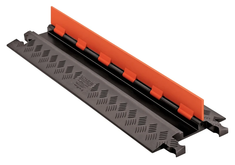 Guard Dog GD1X75-ST-O/B Polyurethane Heavy Duty 1 Channel Low Profile Cable Protector with ADA Compliant Ramp, Orange Lid with Black Ramp, 36" Length, 10.81" Width, 1.25" Height - Image 1