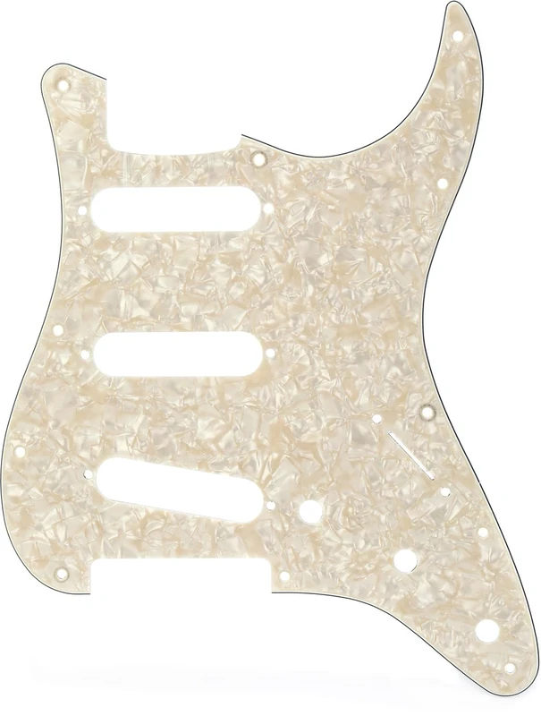 Fender Pickguard, Stratocaster® S/S/S, 11-Hole Mount, Aged White Pearl, 4-Ply