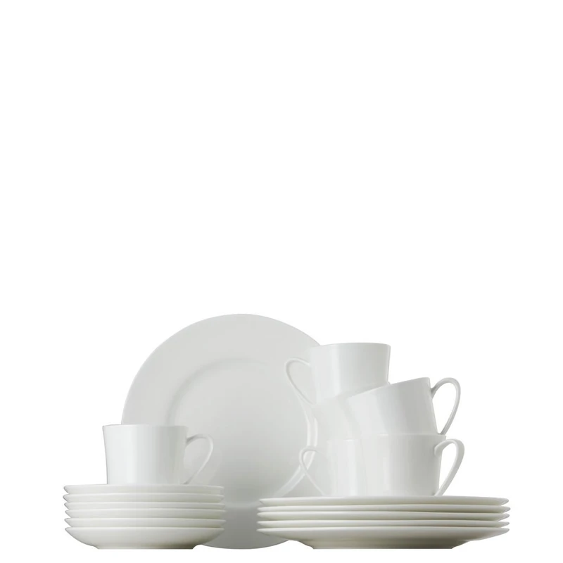 Rosenthal Jade 61040-800001-18735 Coffee Set Fine Bone China 18 Pieces White