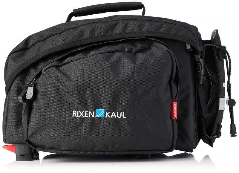 KLICKfix Bike bag Rackpack 1 for Racktime pannier rack bag, black, 35 x 28 x 22 cm