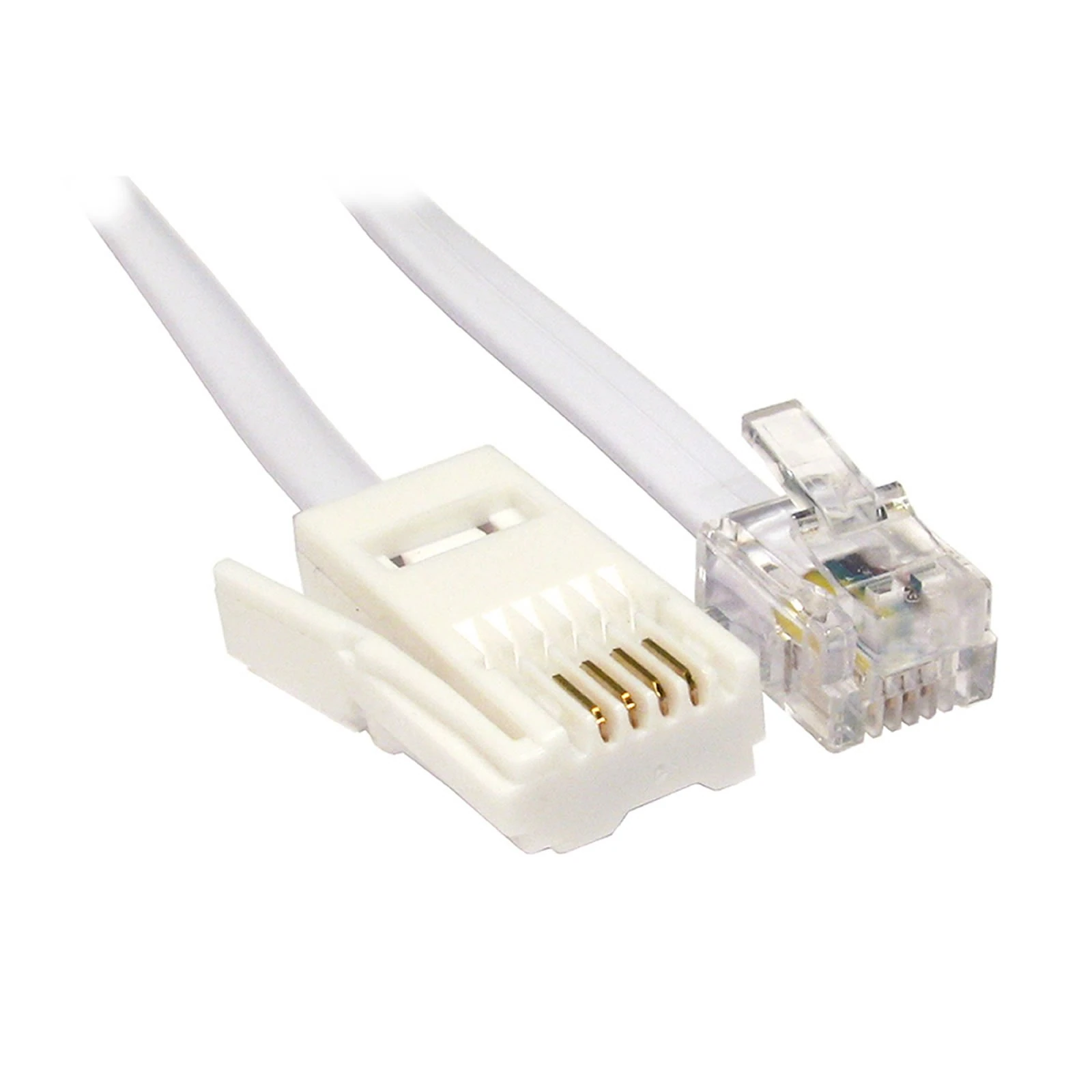 kenable 4 Wire BT Plug to RJ11 Crossover Telephone Cable 2m [2 metres]