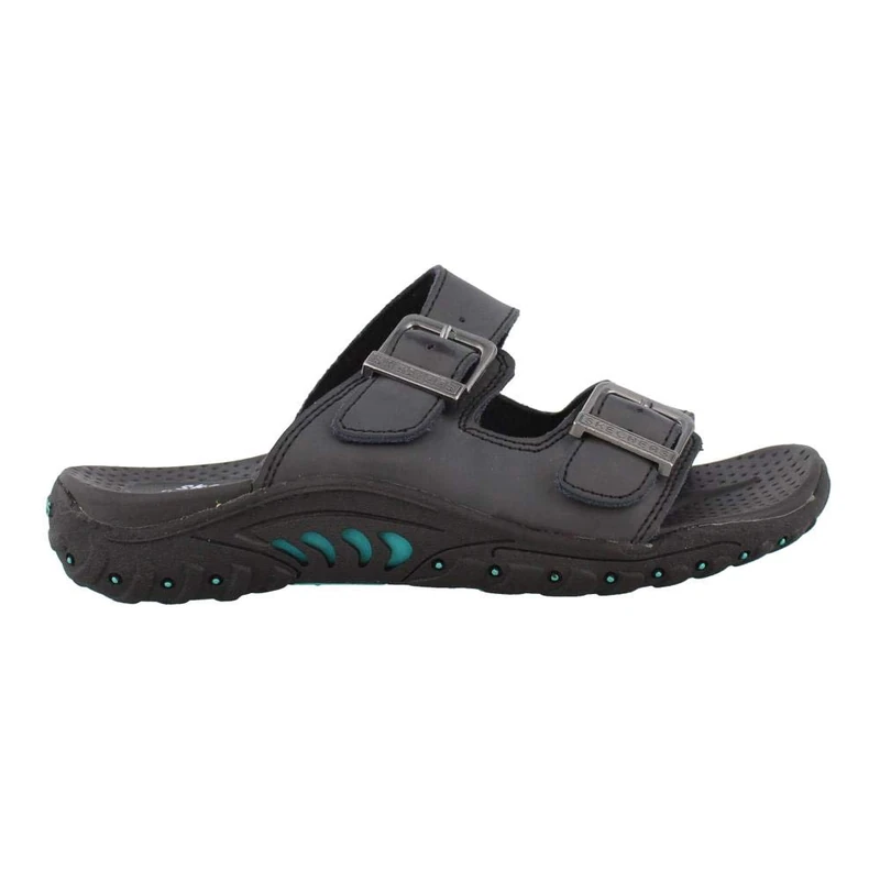 Skechers Women's Reggae-Jammin Sandal, Black/Black, 4 UK