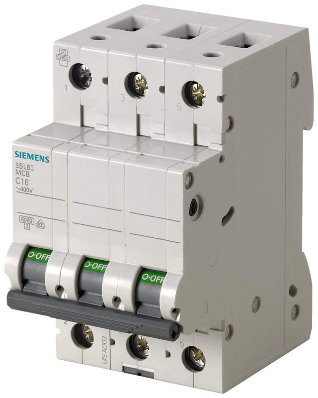 Siemens 5SL6 – Automatic Magnetotermico 400 V 6 kA B XLR Male 3 Pole 63 A