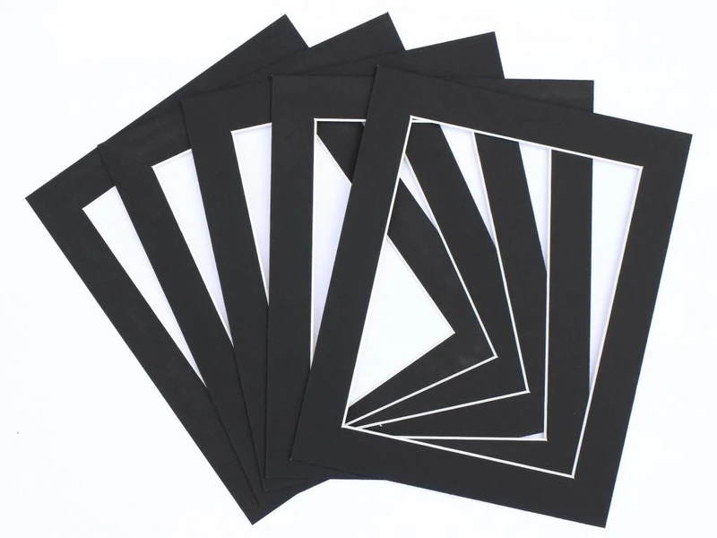 Frame Company Pack of 10 Black Mounts 60x60cm for 40x40cm *Choice of Colours*