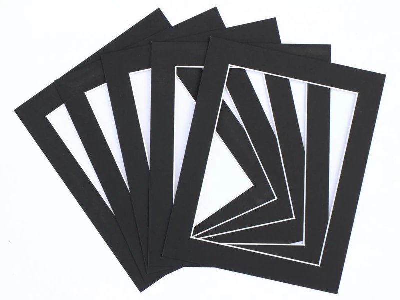 Frame Company Pack of 10 Black Mounts, 30x20 for A2
