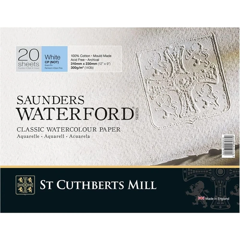 St Cuthberts Mill Saunders Waterford White Paper Not (CP) Block 310 x 230 mm