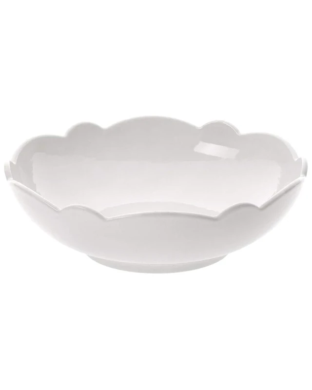 Alessi Dressed Porcelain Dessert Bowl with Relief Decoration, White