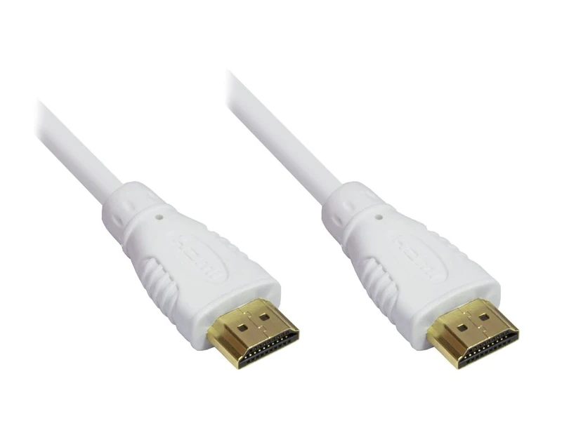 Good Connections 4514-100W HDMI Cable with Ethernet 24K Gold-Plated Connectors and Copper Contacts 10m White