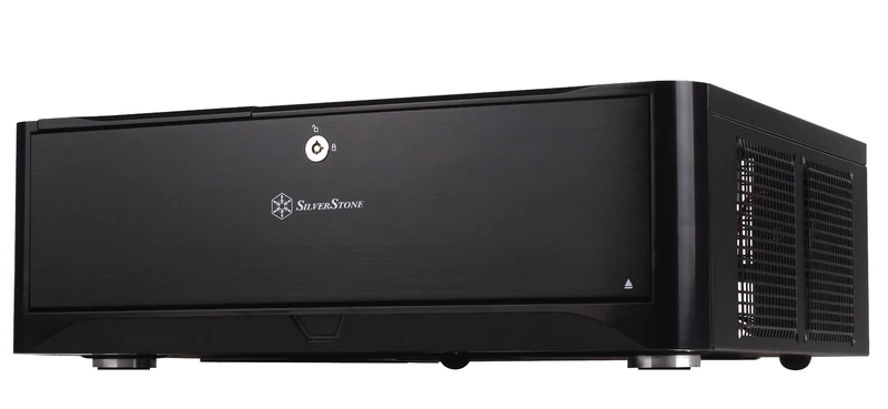 SilverStone SST-GD06B - Grandia HTPC Micro ATX Computer Case, Silent High Airflow Performance, 2x 3.5 Inch Hot Swap Drive Bay, lockable, black