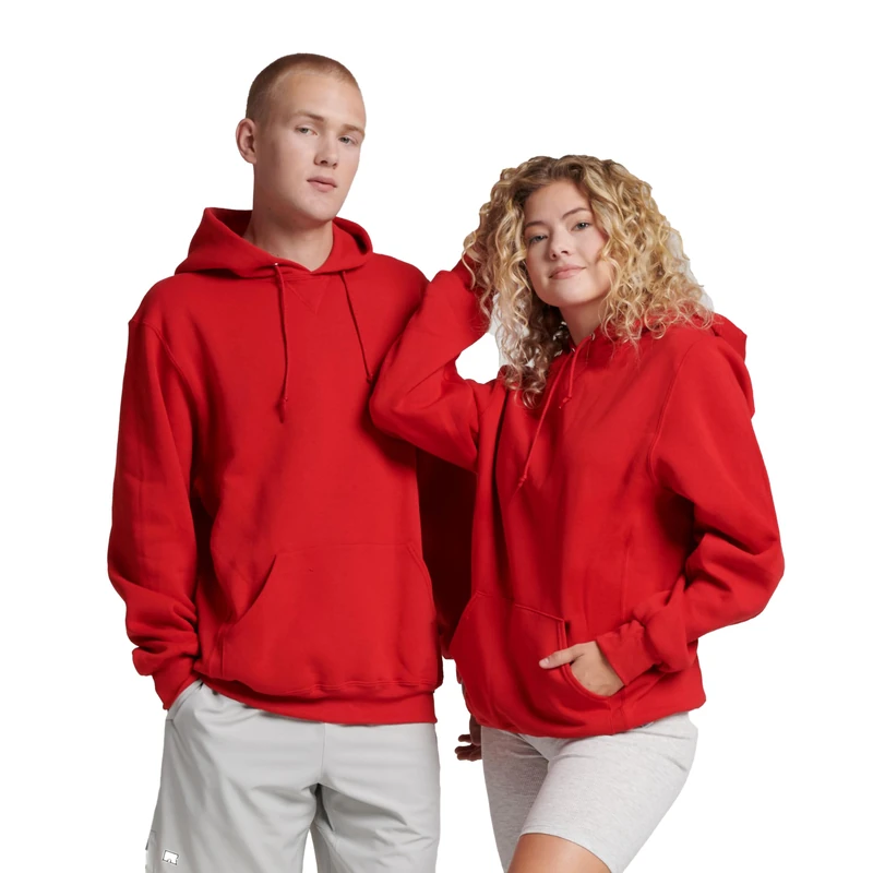 Russell Athletic Men's Dri-Power Fleece Hoodies, Moisture Wicking, Cotton Blend, Relaxed Fit, Sizes S-4x, True Red Pullover, 3XL