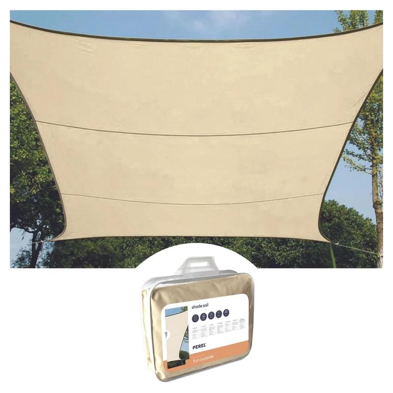 PEREL 3.6 x 3.6 m Square Shade Sail - Cream